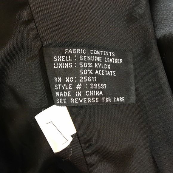 Jones New York Genuine Leather Coat - Picture 5 of 5